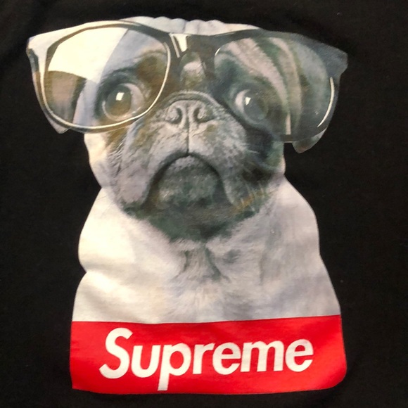 supreme pug shirt